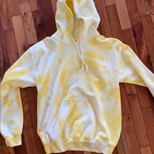 Tyed Custom Yellow Tie Dye Hoodie